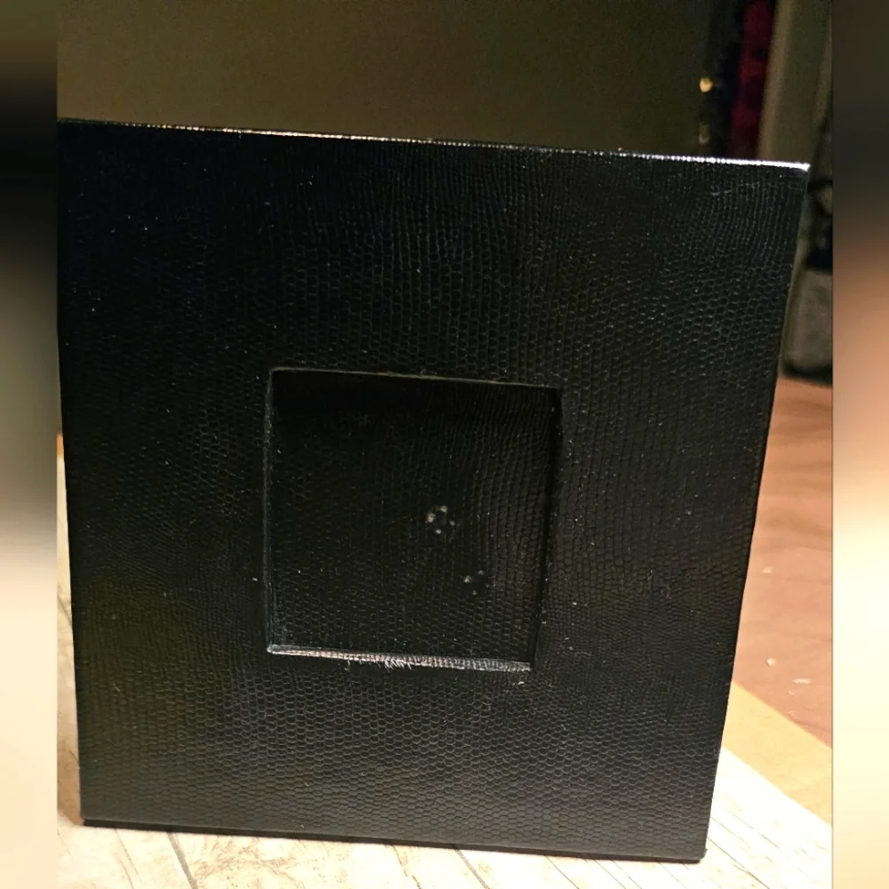 Black Faux Leather Textured □■ Picture Frame ■□ 2.5